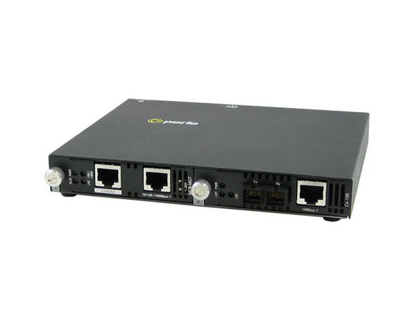 Perle SMI-100-S2SC80 Fast Ethernet IP Managed Standalone Media Converter – 100Base-TX RJ45 to 100Base-FX SC Single Mode, 80 km