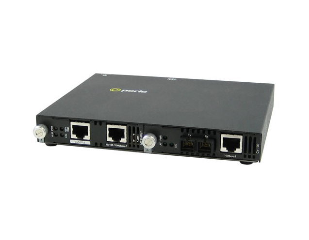 Perle SMI-100-S2SC80 Fast Ethernet IP Managed Standalone Media Converter – 100Base-TX RJ45 to 100Base-FX SC Single Mode, 80 km