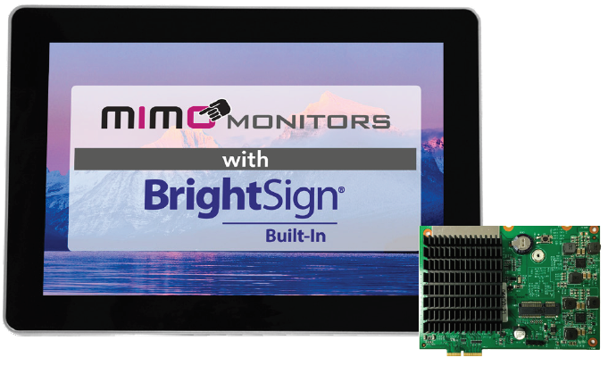 Mimo  10.1" Display with BrightSign Built-In, Non-Touch with PoE