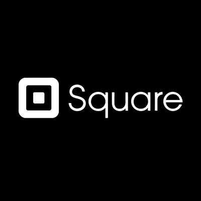 White 'Square' logo on a black background