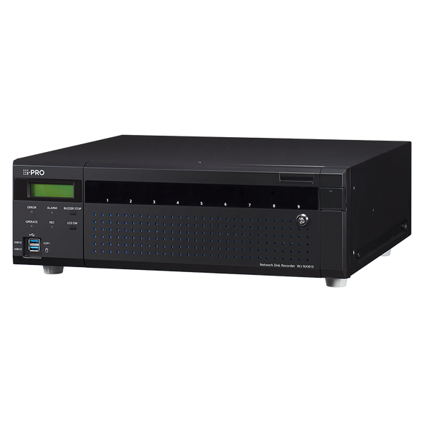 i-PRO WJ-NX410/72000T8 Network Video Recorder with 72 TB Storage, 16 Channels