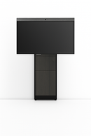 Salamander Designs STR170/MS50/FH1/WG/BK Strut70 Single Mount Wall Stand for MS Hub 50 – Gray Walnut Front, Black Trim