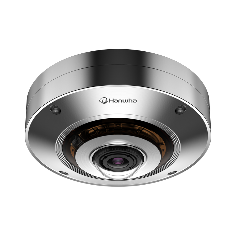 Wisenet XNF-9010RS 12MP Stainless Steel Fisheye Network Camera – Silver – TAA