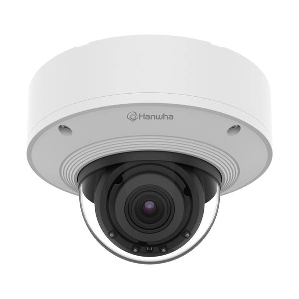 Hanwha XNV-8081RE 5MP IR PoE Extender Outdoor Vandal Dome Camera – White