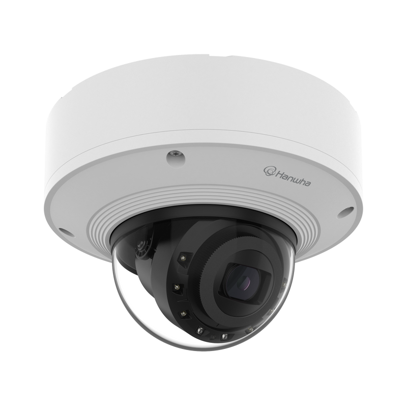 Hanwha Vision XNV-8093R 6MP AI IR Outdoor Vandal-Resistant Dome Camera