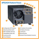 Eaton Tripp Lite APS2424 2400W 24VDC 120V PowerVerter APS Inverter/Charger with Auto-Transfer Switching