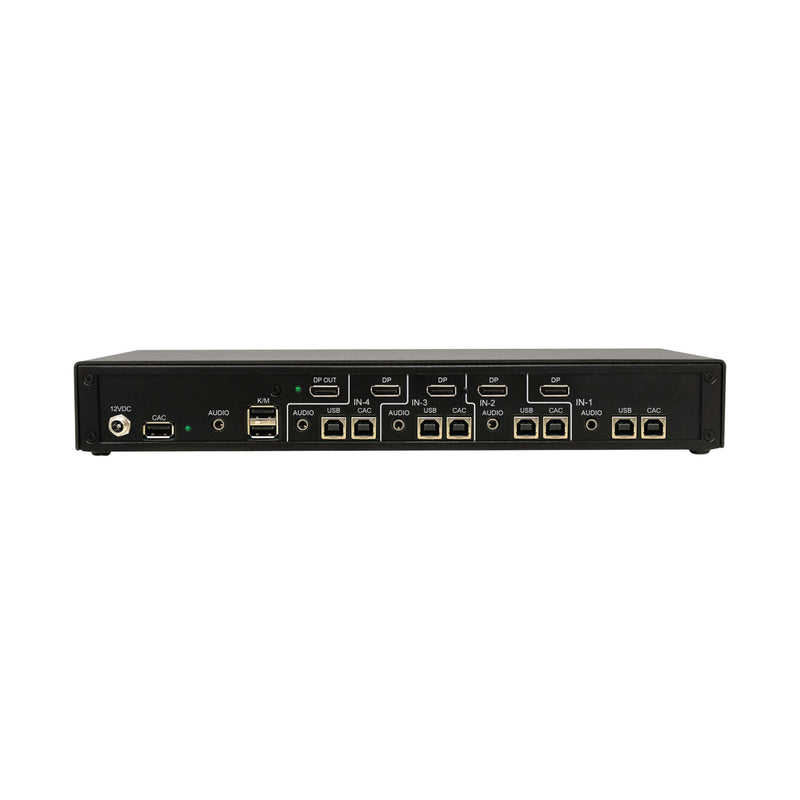 Eaton Tripp Lite B002-DP1AC4-N4 4-Port NIAP PP4.0 Secure DisplayPort KVM Switch with CAC, Audio, and 4K Support