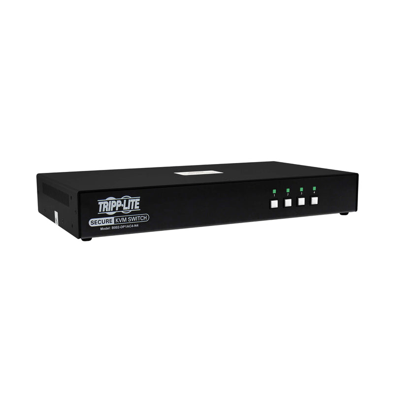 Eaton Tripp Lite B002-DP1AC4-N4 4-Port NIAP PP4.0 Secure DisplayPort KVM Switch with CAC, Audio, and 4K Support