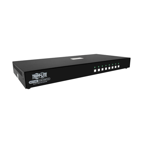 Eaton Tripp Lite 8-Port NIAP PP4.0-Certified Secure DVI KVM Switch with Audio & CAC – TAA, DVI-I, USB, 2560x1600@60Hz