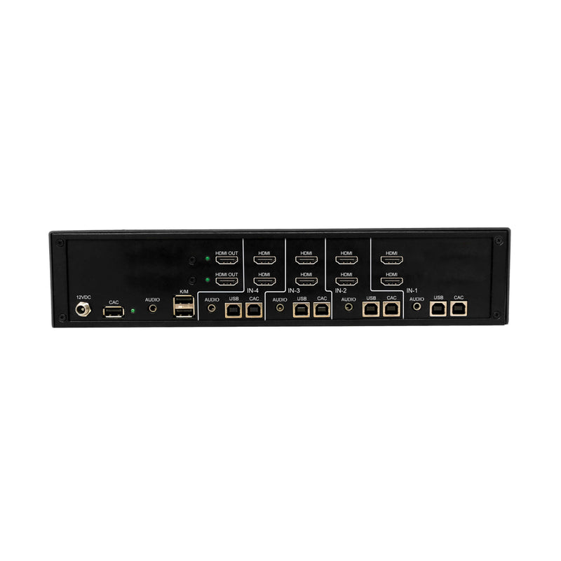 Eaton Tripp Lite B002-H2AC4-N4 4-Port Dual-Head HDMI NIAP PP4.0 Secure KVM Switch with CAC, Audio & TAA Compliance