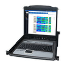 Eaton Tripp Lite NetDirector 8-Port 1U Rack-Mount Console KVM Switch with 19" LCD and 8 PS/2-USB Combo Cables, TAA