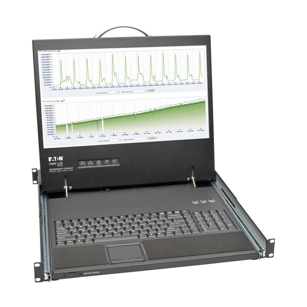 Eaton Tripp Lite B021-000-19-SH 1U Short-Depth Rackmount Console with 19" LCD Display and USB/PS2 Support