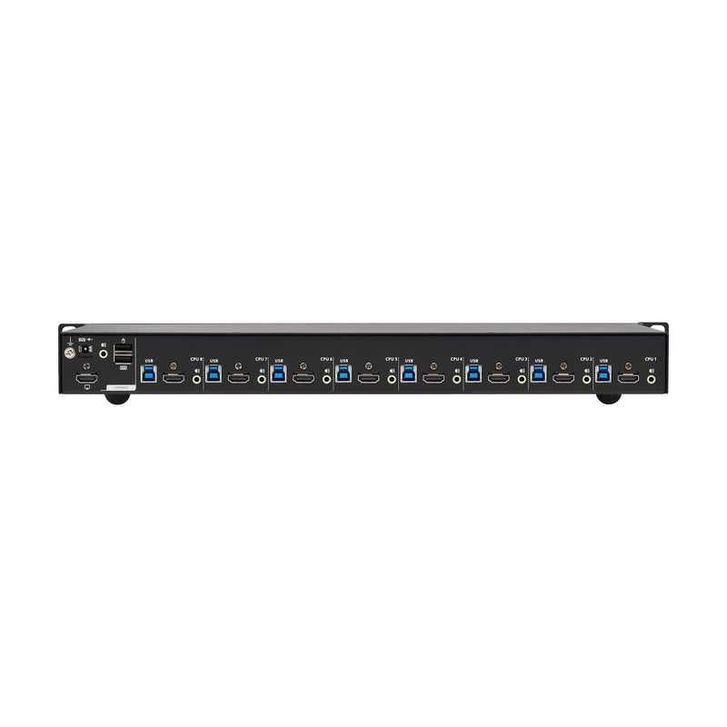 Eaton B024-H4U08 8-Port 4K HDMI/USB KVM Switch with USB 3.2 Hub, 1U Rackmount, TAA-Compliant