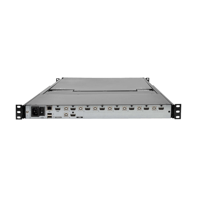 Tripp Lite B030-008-17-IP NetDirector 8-Port 1U Rack-Mount Console HDMI KVM Switch with 17" LCD and IP Remote Access, Dual Rail, TAA-Compliant