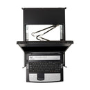 Eaton Tripp Lite 8-Port NetDirector DisplayPort KVM Switch Console with 17" LCD, Dual Rail, 1U Rack-Mount, TAA