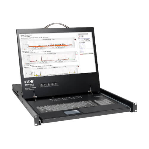 Eaton Tripp Lite NetController 8-Port 1U Rack Console KVM Switch with 19" LCD