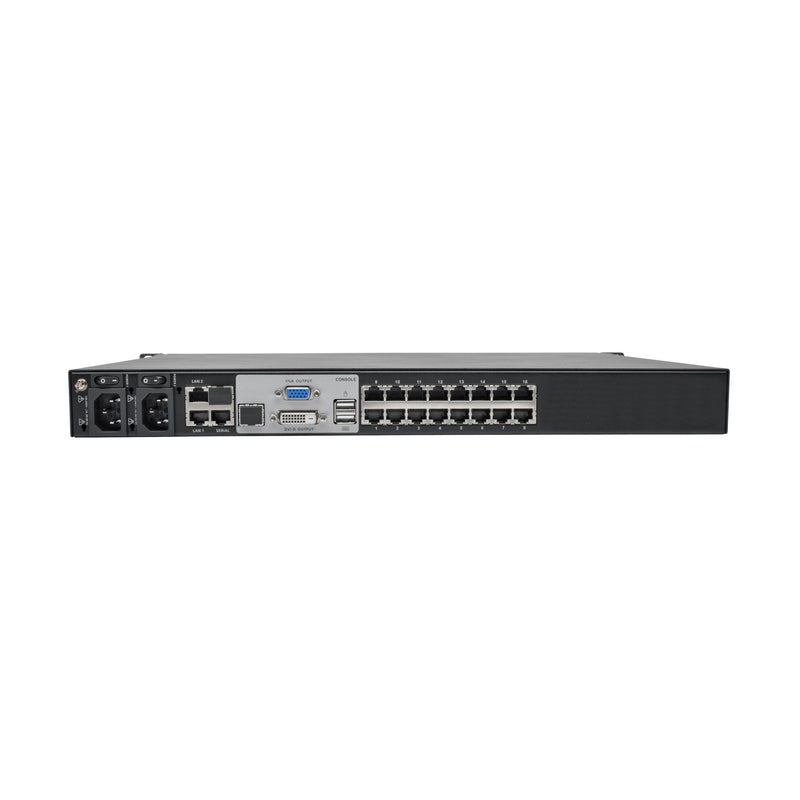 Eaton Tripp Lite NetDirector 16-Port Cat5 KVM over IP Switch with Virtual Media, 2 Remote + 1 Local User, 1U Rack-Mount, TAA