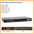 Eaton Tripp Lite 32-Port NetCommander Cat5 KVM over IP Switch, 2+1 Users, 1U Rackmount, TAA