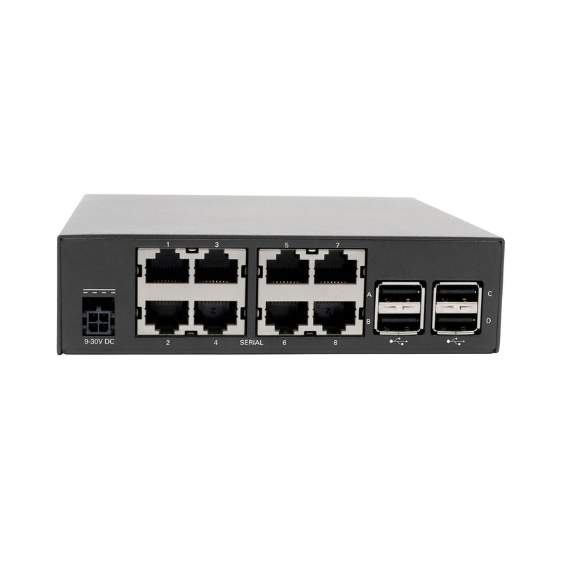 Eaton Tripp Lite B093-008-2E4U-M 8-Port Console Server with Built-In Modem, Dual GbE, Dual SFP, and 4GB Flash