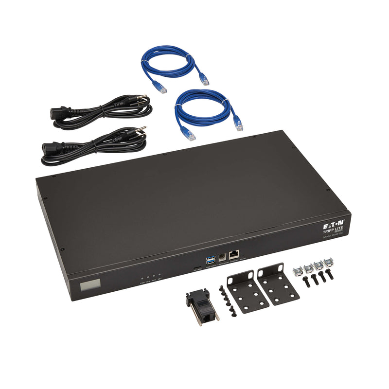 Eaton Tripp Lite B098-016 16-Port Serial Console Server with Dual GbE and USB Ports (TAA-Compliant)