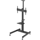 Eaton Tripp Lite Safe-IT Heavy-Duty Rolling Display Cart for 37"–70" Screens, UL Certified, Antimicrobial Handle