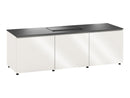 Salamander Designs Miami Credenza Cabinet – For Dell Advanced 4K Laser S718QL, Aluminum, Black/White, Floor-Standing