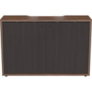 Middle Atlantic C3K2D1HB9A6ZPLBK 2 Bay Credenza HPL Woodkit - Montana Walnut Cabinet with Blackened Legno Doors Middle Atlantic