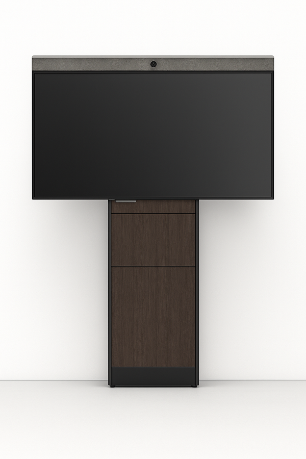 Salamander Designs STR170/FH1/WO/BK Strut70 Single Mount Display Stand, Wenge Oak Front, Black Trim