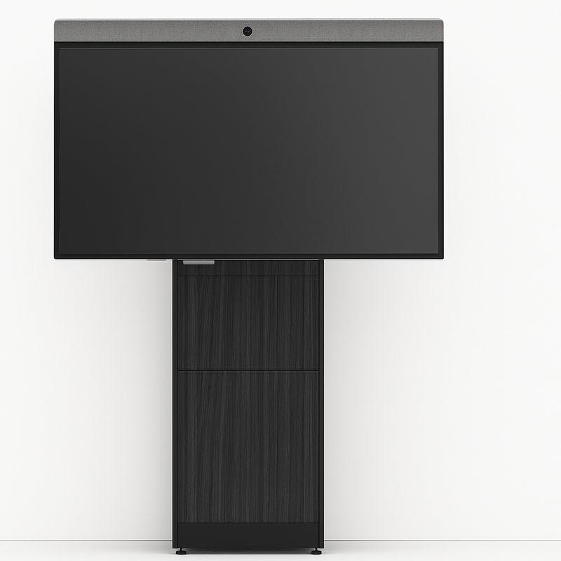 Salamander Designs STR170/FH1/BO/BK Strut70 Single Mount Display Stand – Black Oak Front, Black Trim