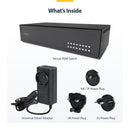 16-Port Secure Pro DVI-I KVM Switch with Audio and CAC (CK4-D116C)