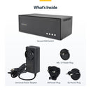 Secure 4-Port Quad-Head DisplayPort/HDMI/DVI KVM Switch with Audio and CAC (CK4-HPD404C)