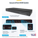 StarTech.com 8-Port Secure Pro DisplayPort KVM Switch with Audio and CAC (CK4-P108C)