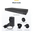 StarTech.com 8-Port Secure Pro DisplayPort KVM Switch with Audio and CAC (CK4-P108C)