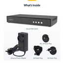 Secure 4-Port DisplayPort KVM Switch with Audio, CAC and Preview Screen (CK4-PS104C)