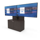AVTEQ 2-Bay Credenza with Dual-Display Mount – Laminate Finish (CRED2L-D)