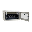 16-Port USB Tablet Charging Station Cabinet, Locking Steel, White