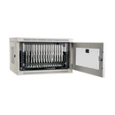 16-Port USB Tablet Charging Station Cabinet, Locking Steel, White
