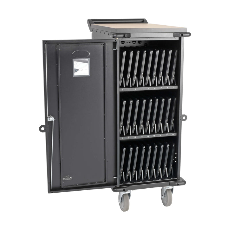 Eaton CSC27AC 27-Device AC Charging Cart – 120V, NEMA 5-15P, Steel, Black