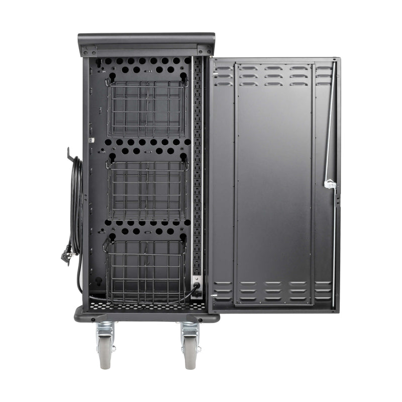 Eaton CSC27AC 27-Device AC Charging Cart – 120V, NEMA 5-15P, Steel, Black