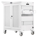 Eaton Tripp Lite Safe-IT Hospital-Grade UV Charging Cart, 32 USB Ports, Antimicrobial, White