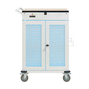 Eaton Tripp Lite Safe-IT 36-Device UV Mobile Charging Cart, 120V, Antimicrobial, Wood-Grain Top – White