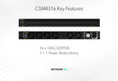 NETGEAR M4300 16-Port 10G Managed Switch with Layer 3 Features (CSM4316-TAANES)