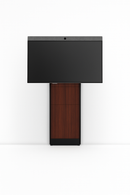 Salamander Designs STR170/FH1/LK/MW/BK Strut70 Single Mount Display Stand, Medium Walnut Front, Black Trim