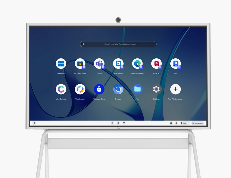 Vibe S1 4K UHD 55" Smart Board Digital Whiteboard with Pen-on-Paper Feel