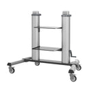 Heavy-Duty Mobile TV Cart with Crank Handle for 60–100" Displays