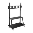 Heavy-Duty Rolling TV Cart for 60”–105” Displays with Locking Casters