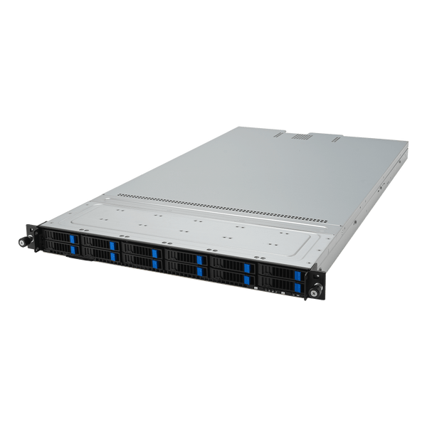 ASUS RS500A-E12-RS12U-12W12B 1U Rack Server with AMD EPYC 9004, DDR5, and 12 Hot-Swap Bays