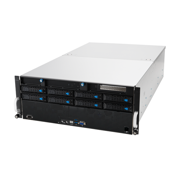 ASUS ESC8000A-E11-4PS22M2 4U Dual-Socket GPU Server with 8 PCIe 4.0 Slots and AMD EPYC™ Support