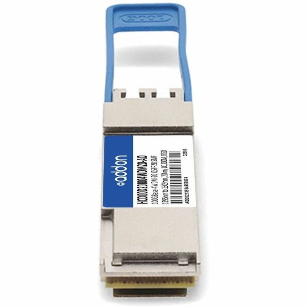 AddOn Fujitsu® HCD00D20I0000-0-4WDM-20 Compatible TAA 100GBase-4WDM-20 QSFP28 Transceiver (SMF, 1295nm to 1309nm, 20km, LC, DOM, -40 to 85C)