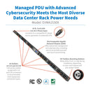 Eaton EVMA1530X 3-Phase Managed Rack PDU G4, 208V, 42 Outlets, 8.6kW, L15-30P, 0U Vertical